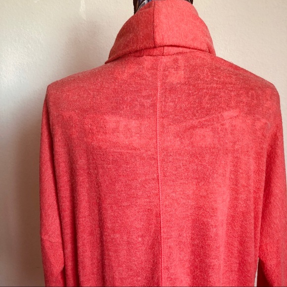 Anthropologie SOFT Tunic Cowl neck Coral/Orange - Picture 7 of 7
